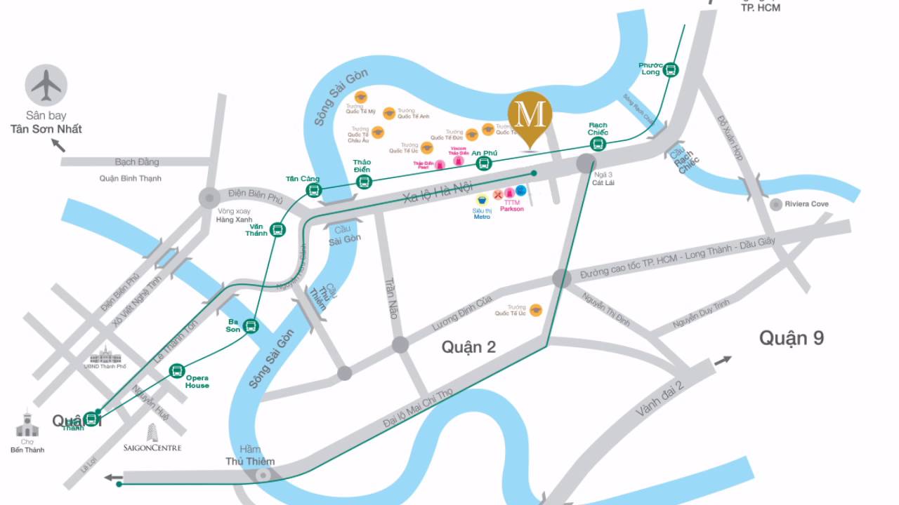 Vị trí đắc địa vô cùng tiềm năng tại Masteri Thảo Điền