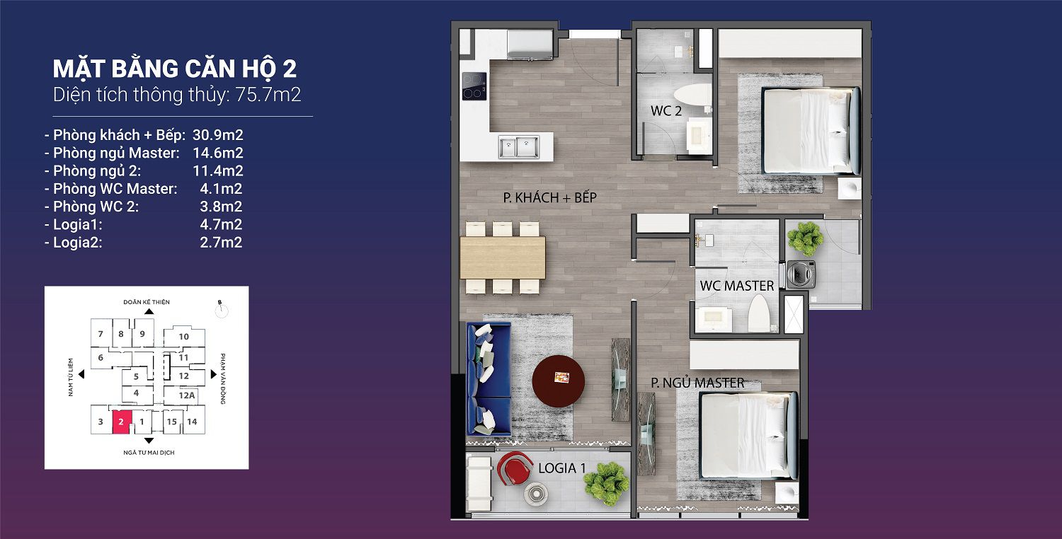 Mặt bằng căn hộ 02