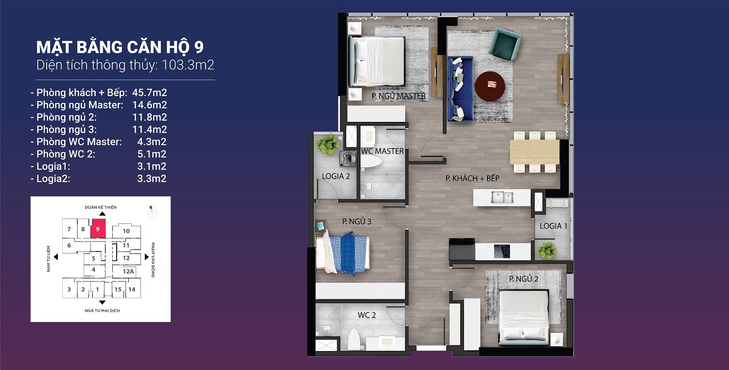 Mặt bằng căn hộ 09