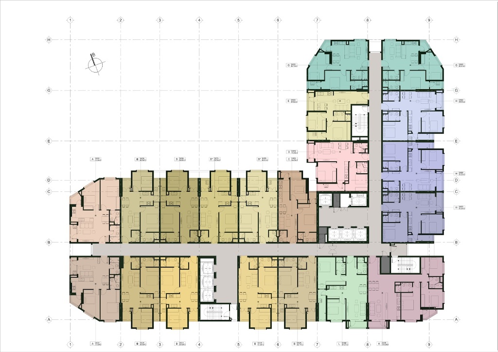 Mặt bằng căn hộ tại Five Star Residence