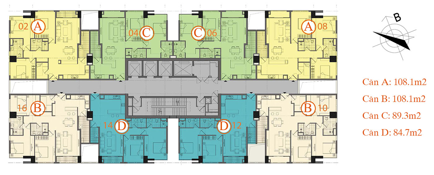 Tổng thể mặt bằng Mon Central