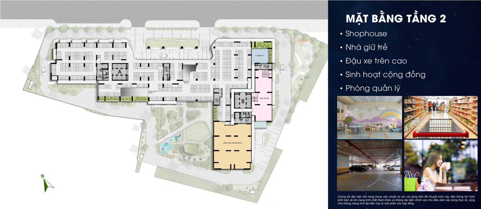 Mặt bằng tầng 2 dự án Moonligth Avenue