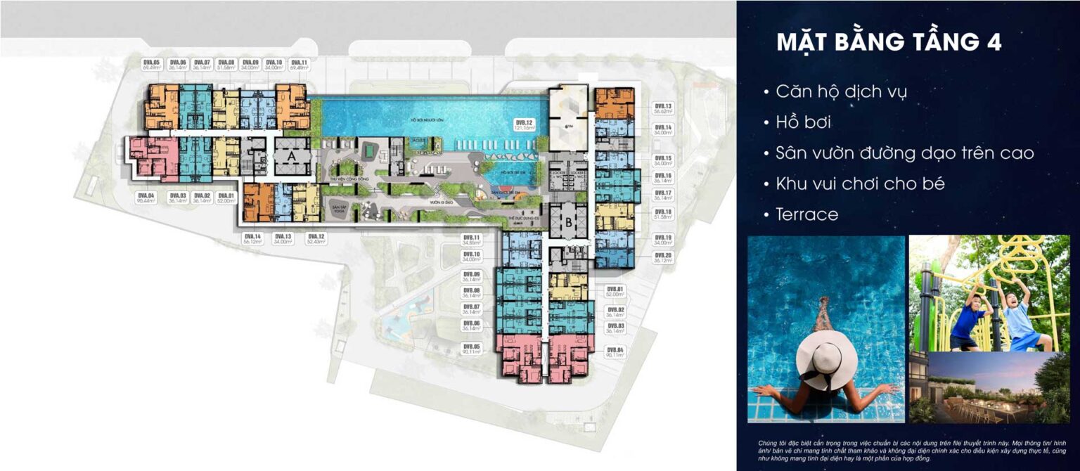 Mặt bằng tầng 4 dự án Moonligth Avenue