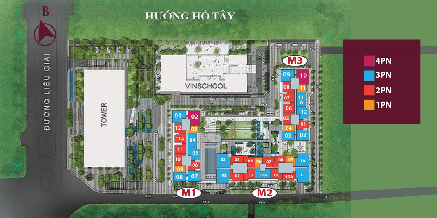 Tổng thể mặt bằng Vinhomes Metropolis