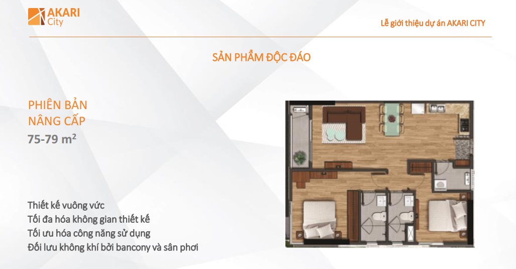 Thiết kế căn 2 phòng ngủ Akari Nam Long thiet-ke-can-ho-akari-nam-long