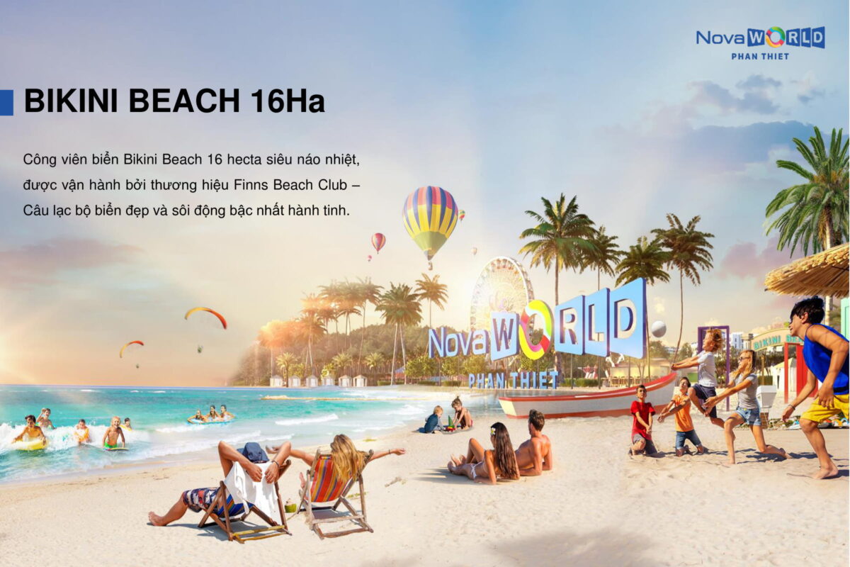 Công viên Bikini Beach chỉ cách 3 - 5 phút di chuyển