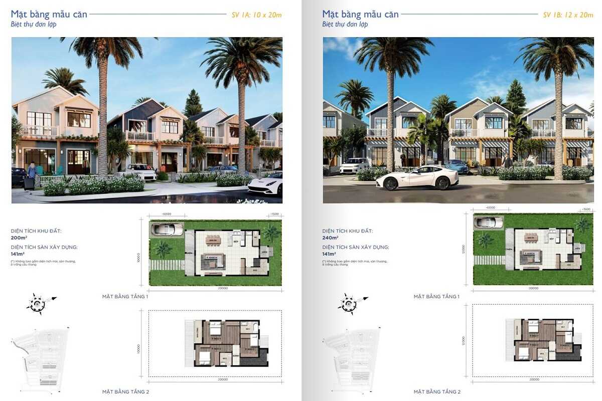 Mặt bằng biệt thự đơn lập thuộc phân khu Florida