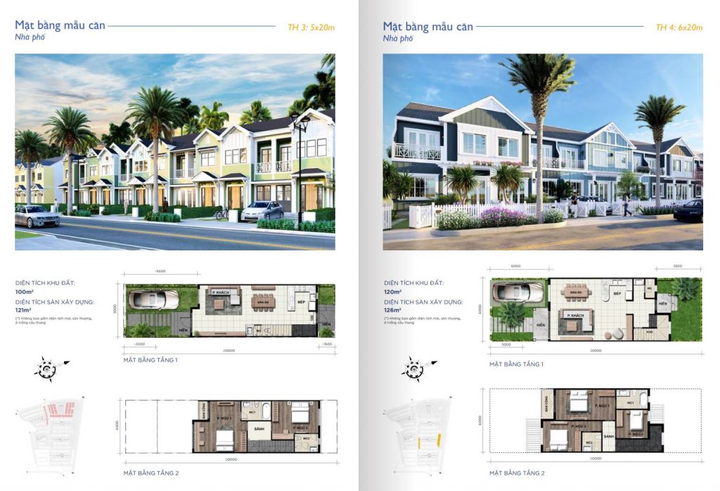 Mặt bằng nhà phố sinh thái thuộc phân khu Florida