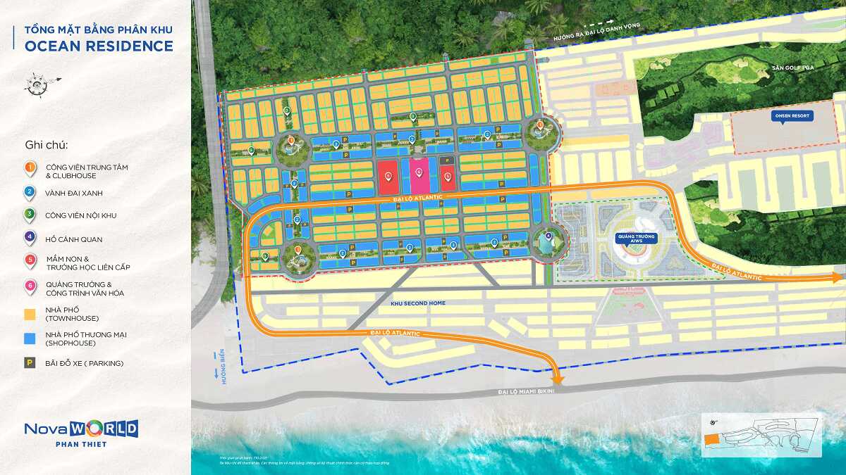 Mặt bằng tổng thể phân khu Ocean Residence