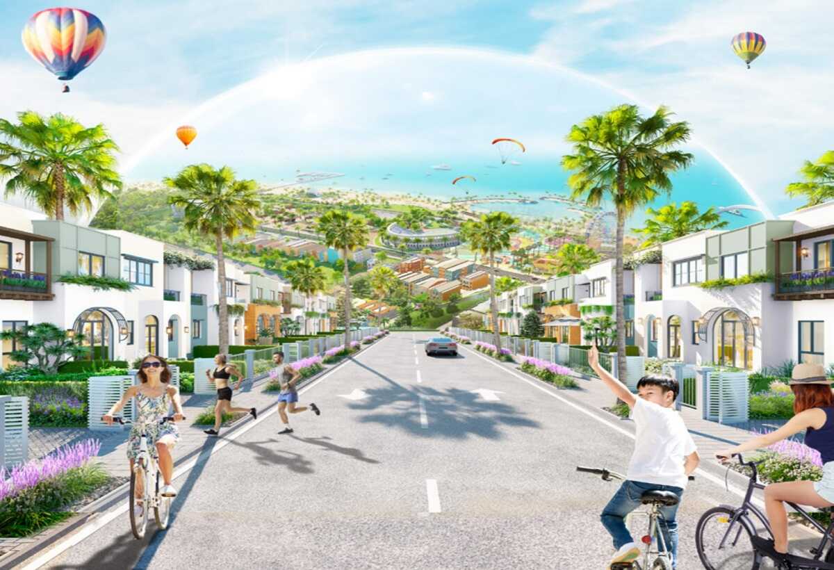 Đường nội khu rộng rãi phục vụ nhu cầu đi lại cho cư dân