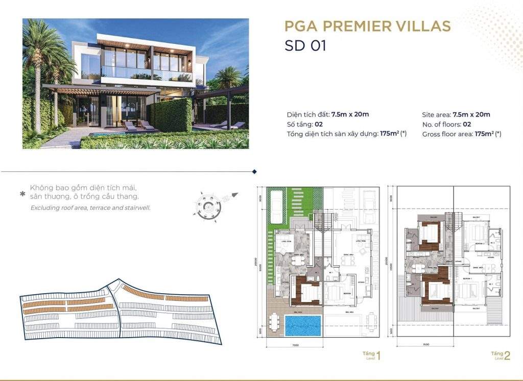 Thiết kế các mẫu biệt thự phân khu PGA Golf Villas
