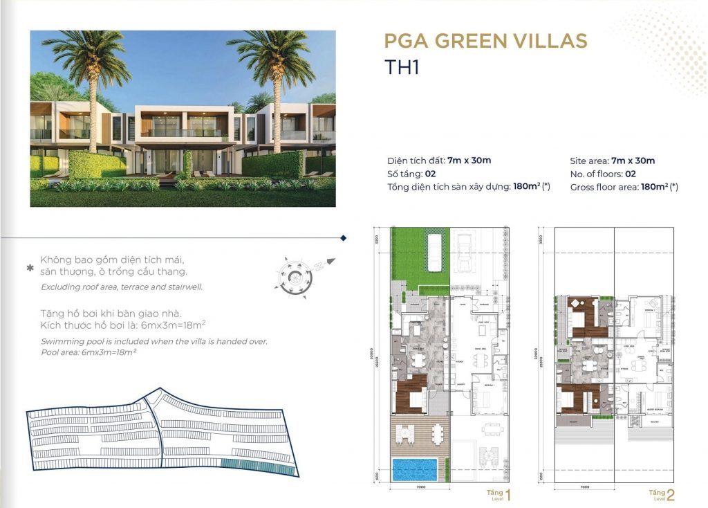 Thiết kế các mẫu biệt thự phân khu PGA Golf Villas