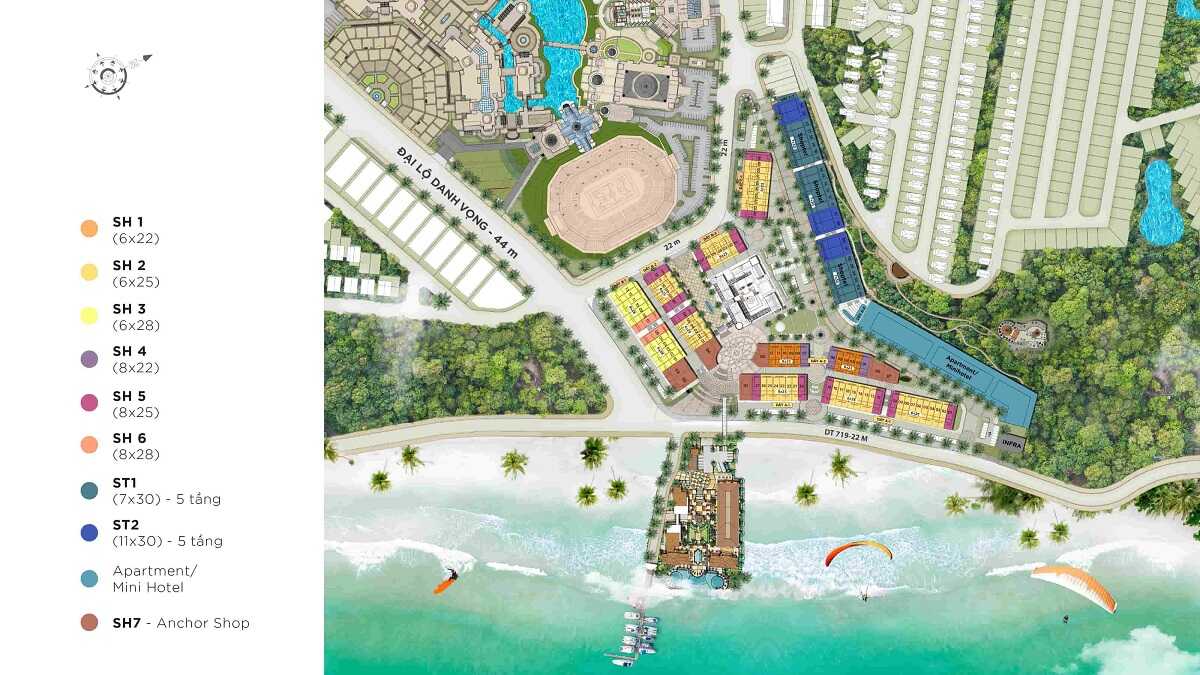 Mặt bằng tổng thể phân khu Santa Monica