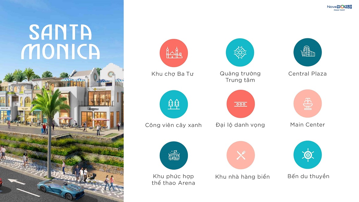 Hệ thống tiện ích nội khu phân khu Santa Monica