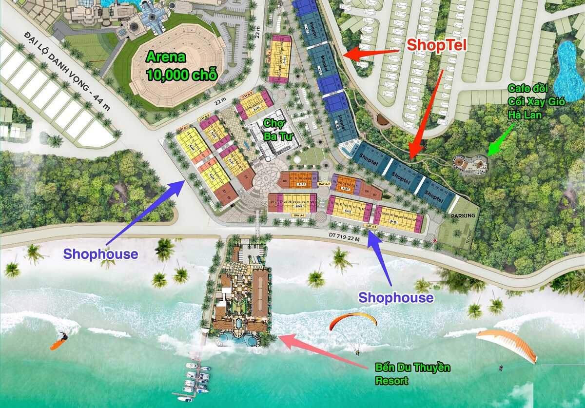 Hệ thống tiện ích bố trí bên trong phân khu Santa Monica