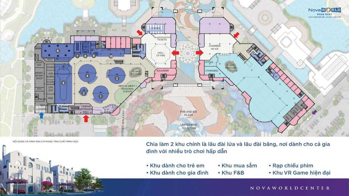 Mặt bằng các tiện ích phân khu The Kingdom