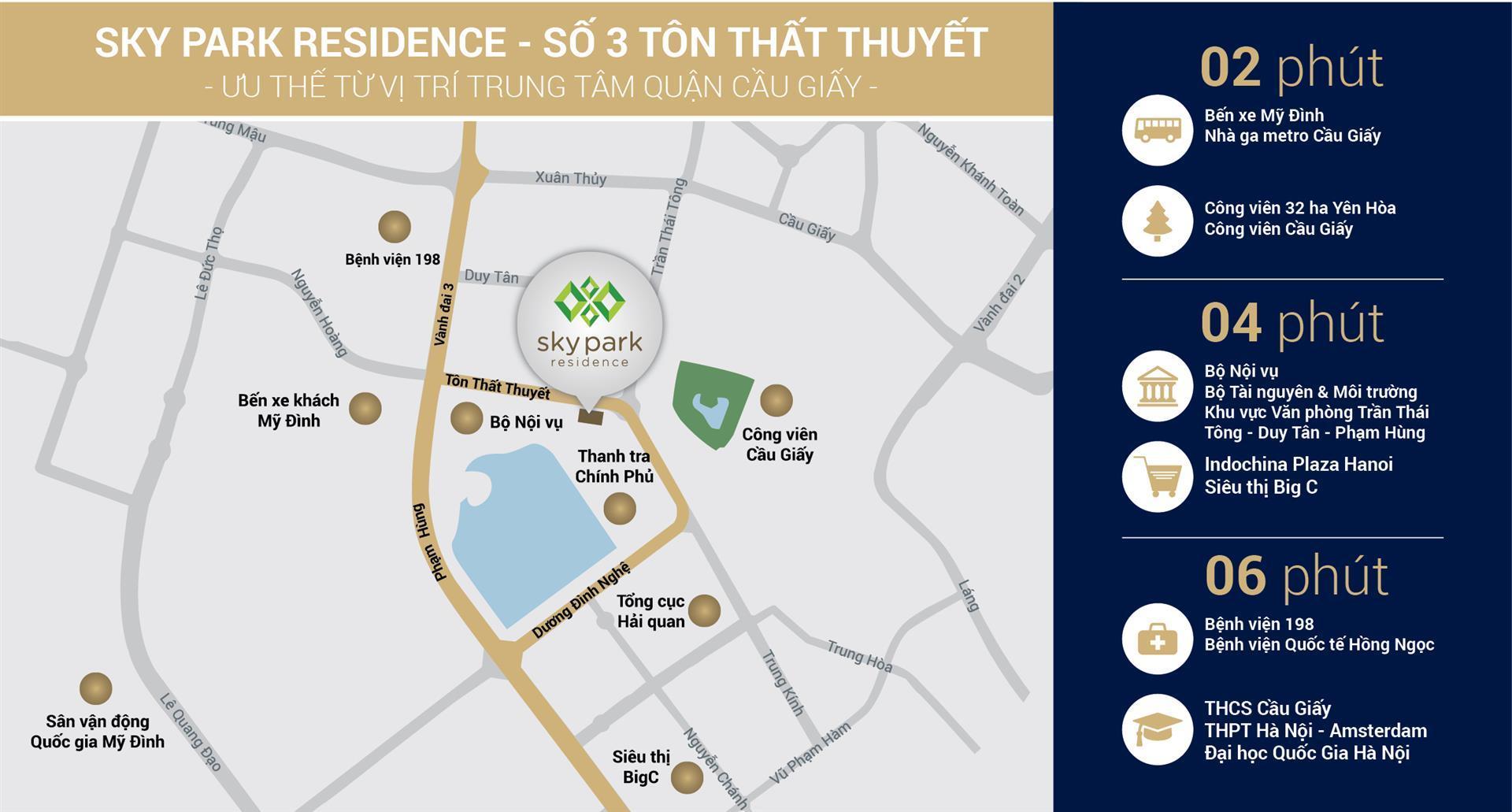 Vị trí đắc địa Sky Park Residence