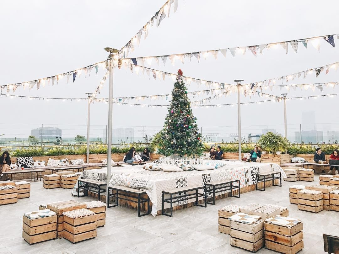 Ảnh minh họa cà phê ngoài trời tại dự án The Muse Đà Nắng