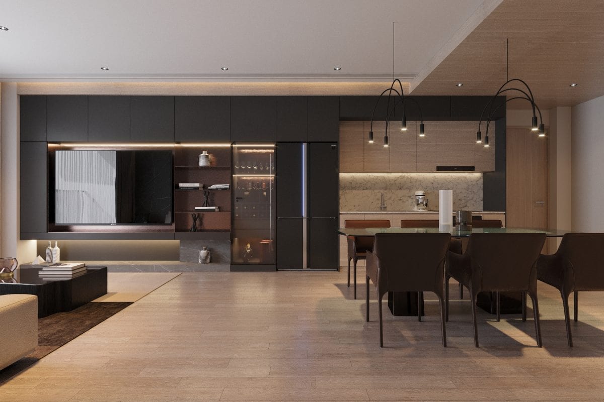 Phòng khách căn hộ mẫu The Muse Đà Nẵng