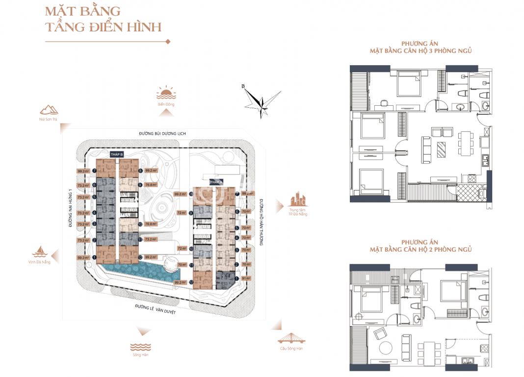 Tổng quan layout thiết kế căn hộ