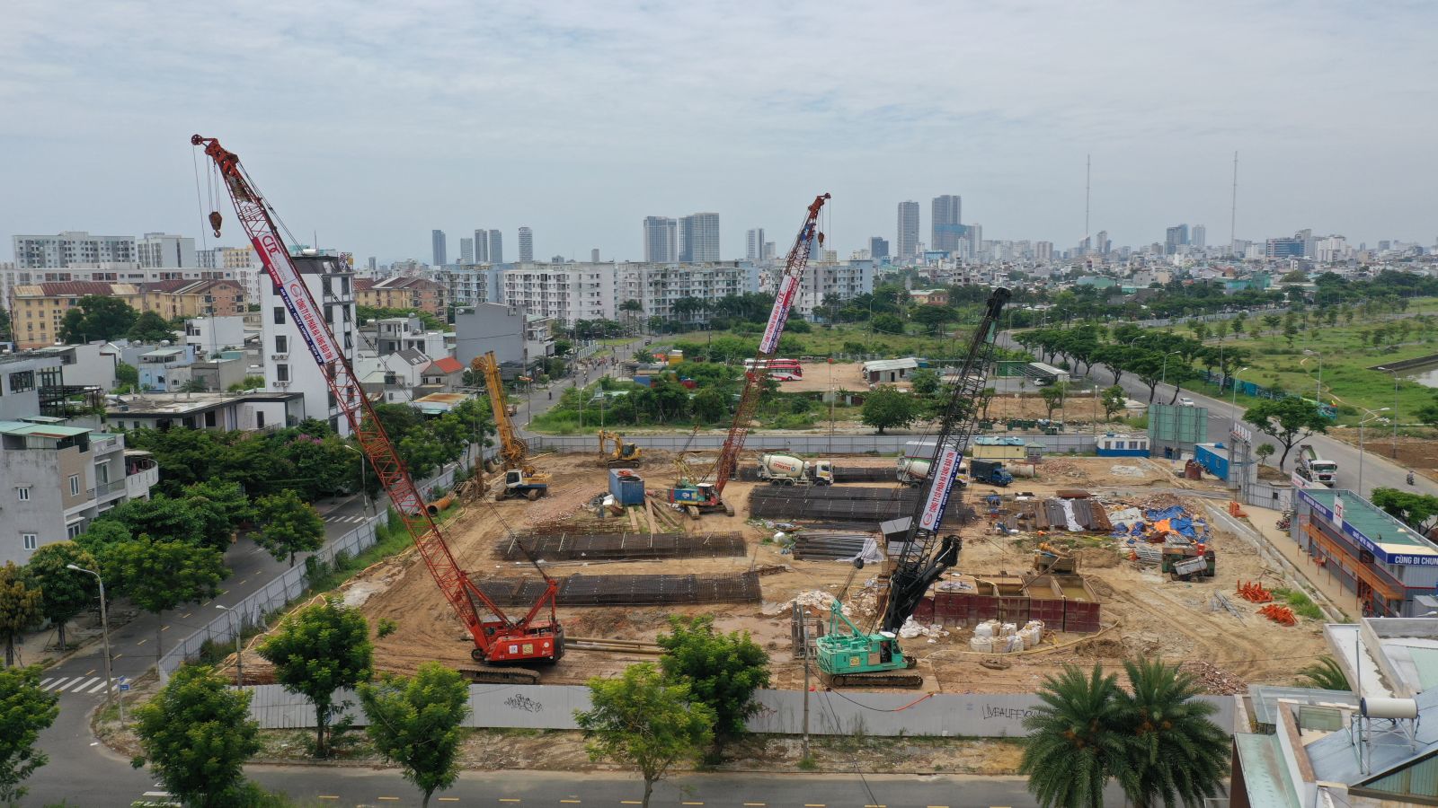 Công trình đang thi công của dự án The Muse Đà Nẵng