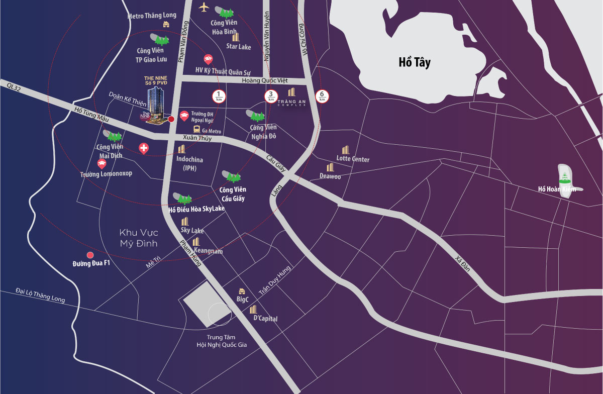 Vị trí dự án The Nine Phạm Văn Đồng