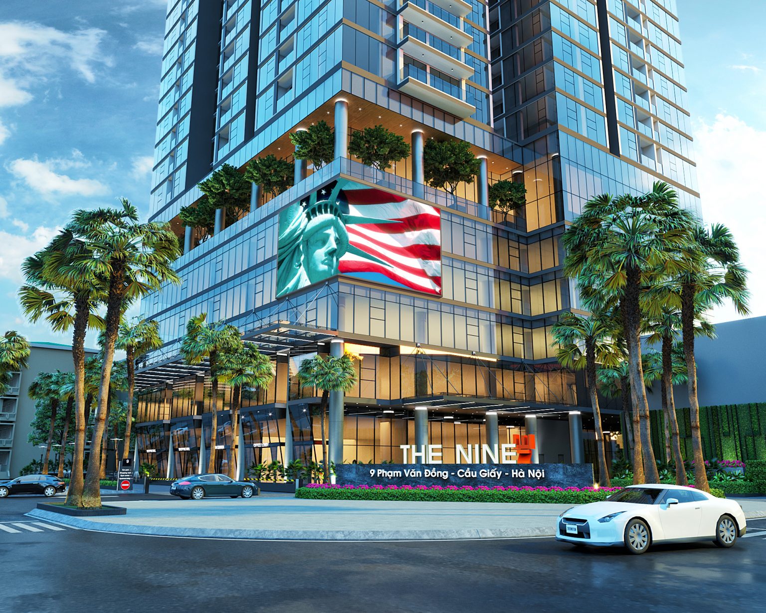 Vườn treo tầng 6 cao 9.5m của The Nine