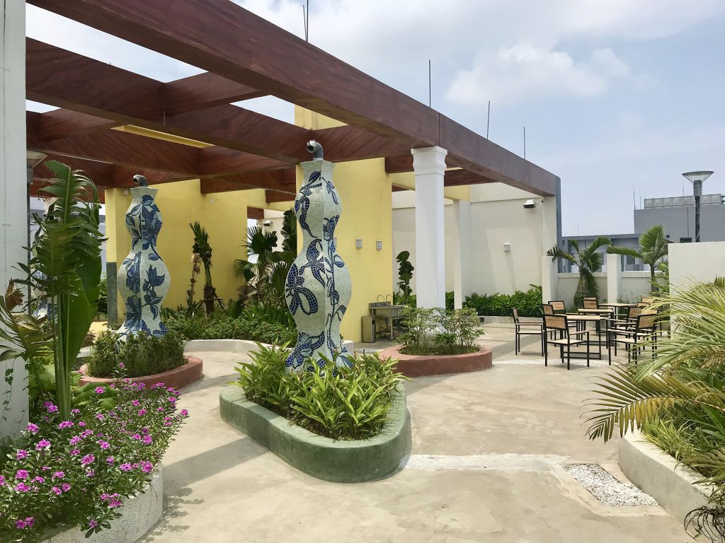 Hình ảnh thực tế khu vườn Chân Mây tại Chung cư TNR Sky Park