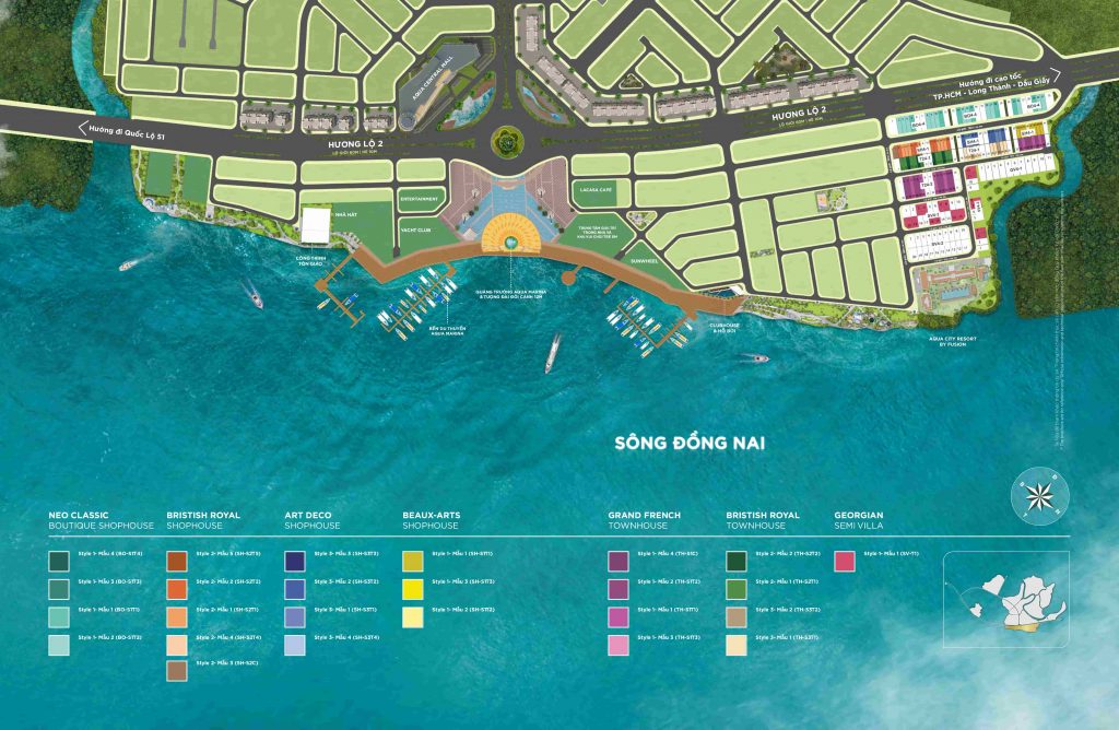 tổng thể mặt bằng sun harbor 1 aqua city