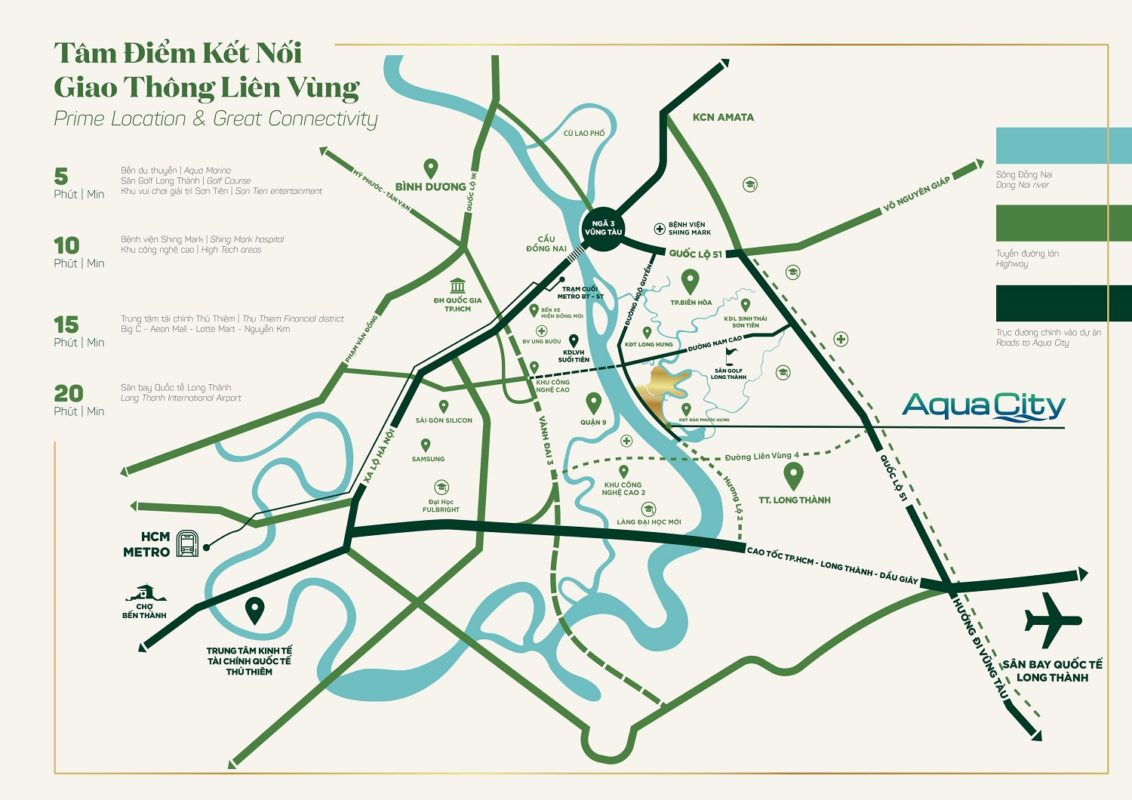 vị trí dinh thự Aqua City