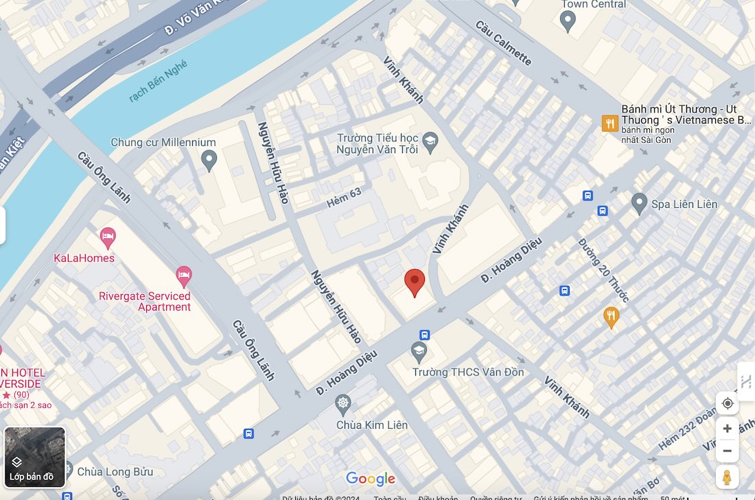 Vị trí chung cư H1 Hoàng Diệu 