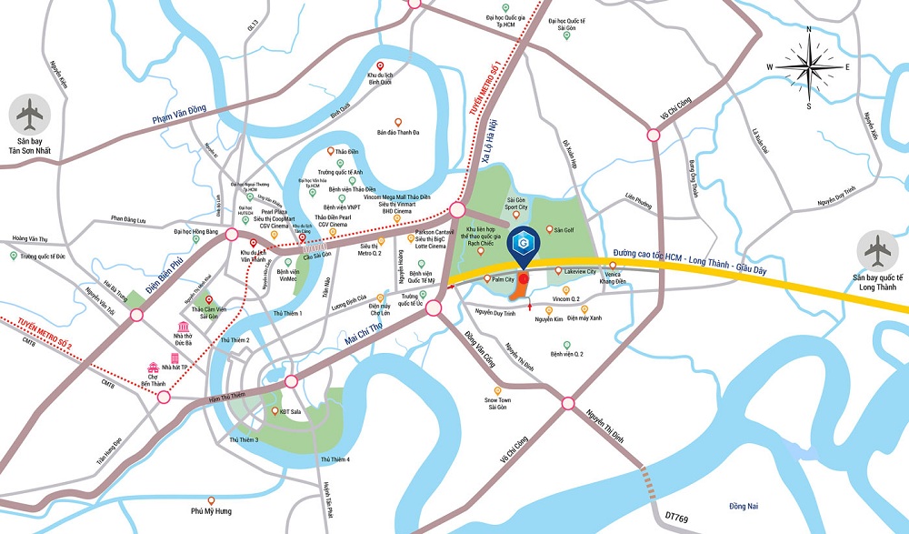 vị trí dự án datxanh homes riverside