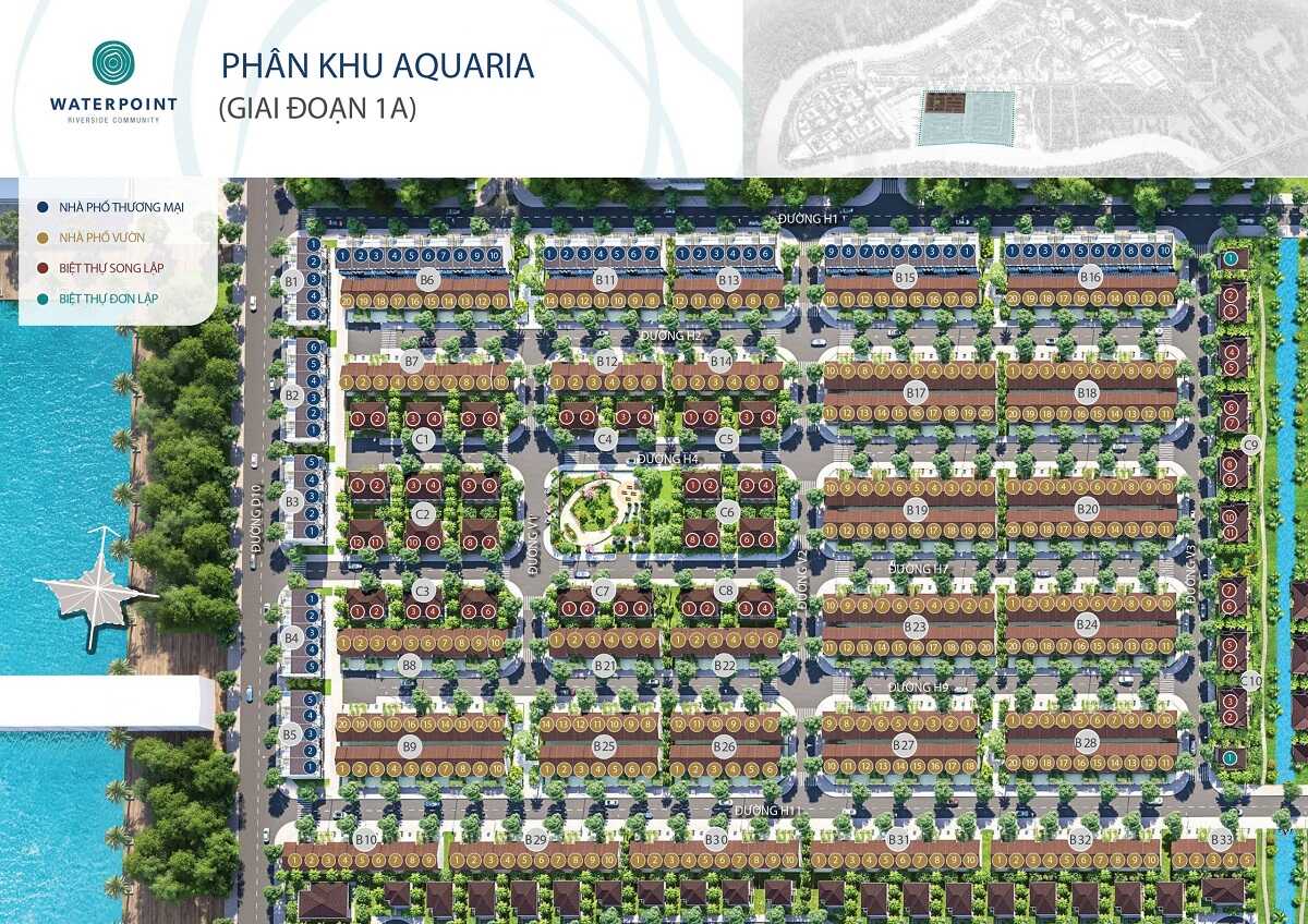 Mặt bằng phân khu Aquaria