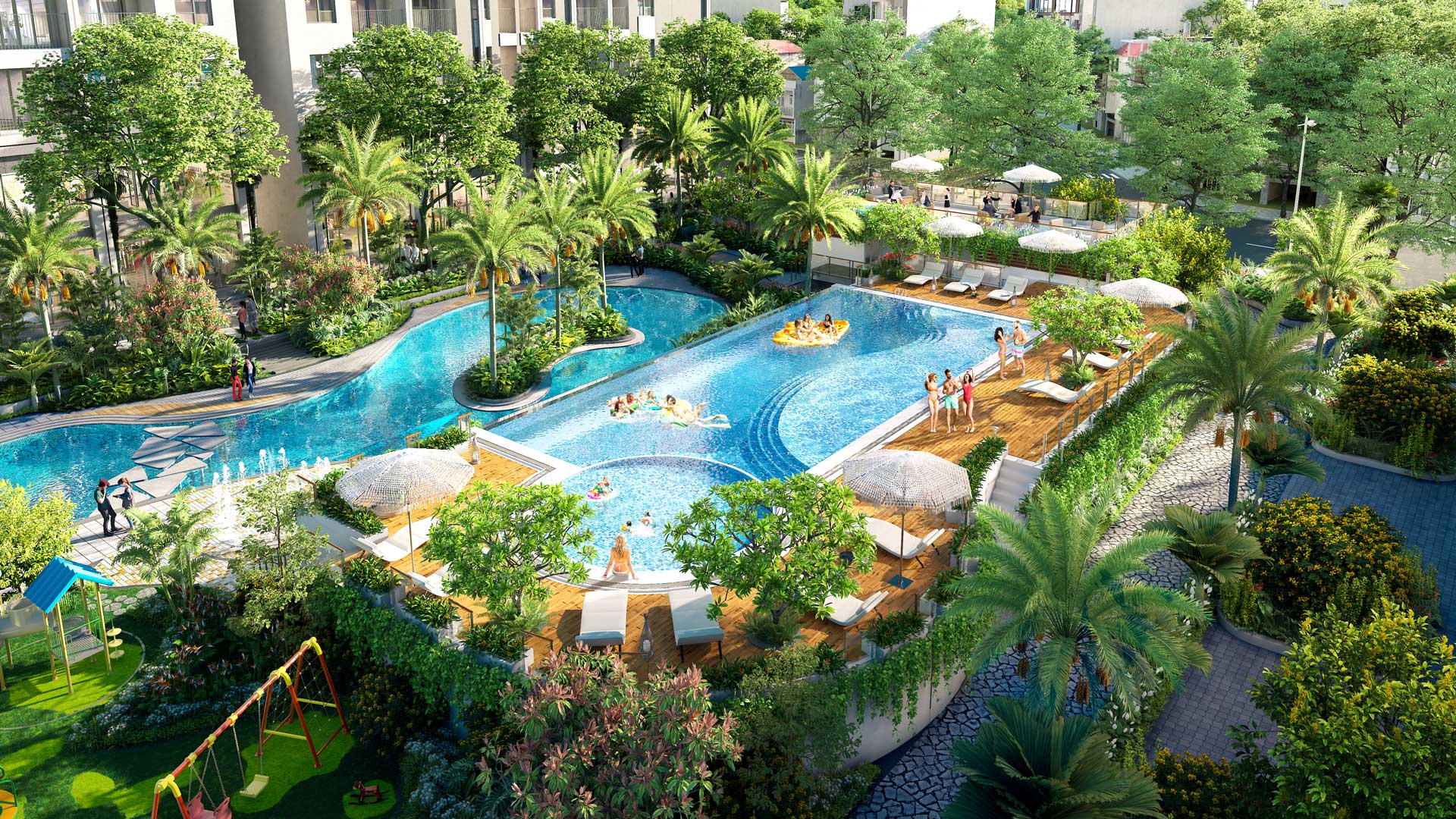 Bể bơi phong cách Resort đẳng cấp Feliz Homes