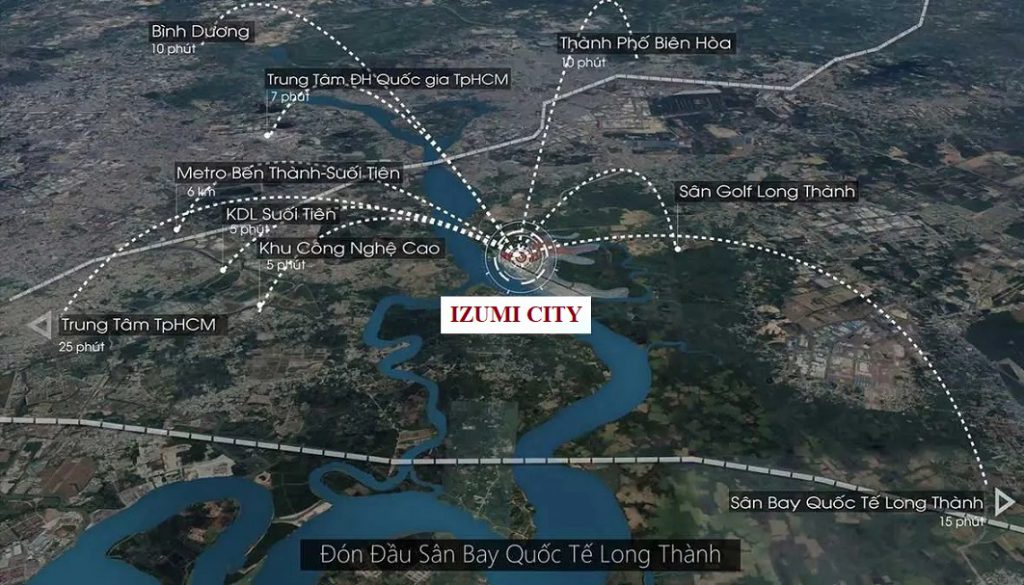 Vị trí dự án Izumi City