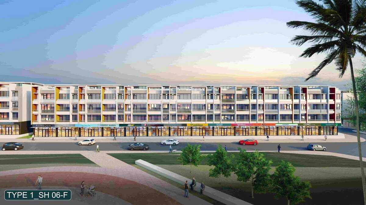 Phối cảnh thiết kế khu shophouse