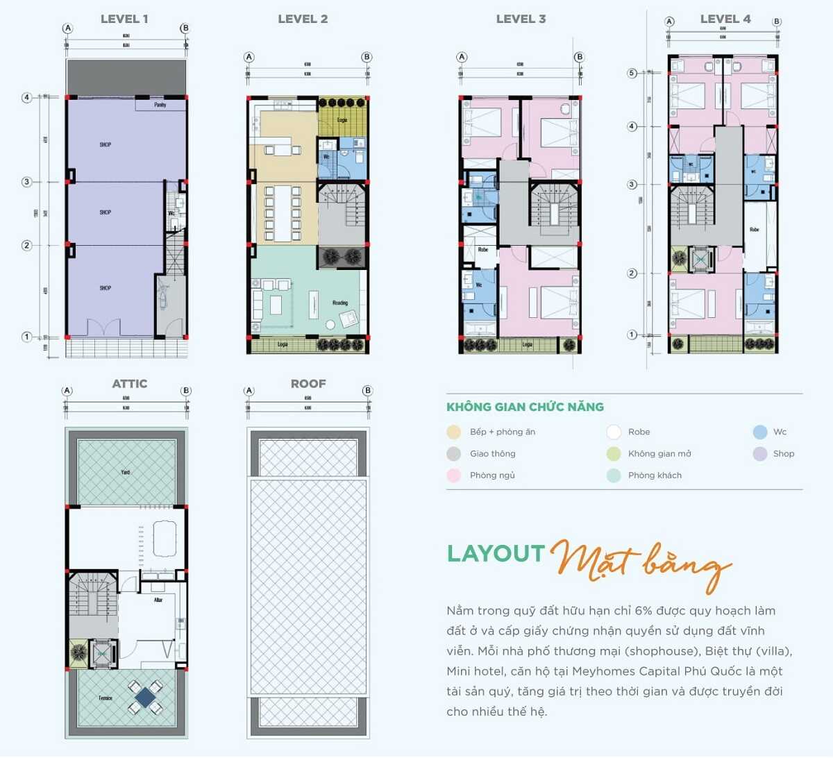 Mặt bằng mini hotel