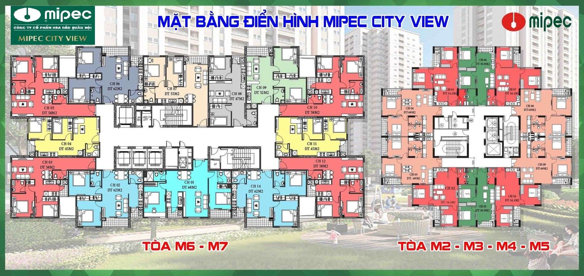 Mặt bằng tầng của chung cư Mipec City View