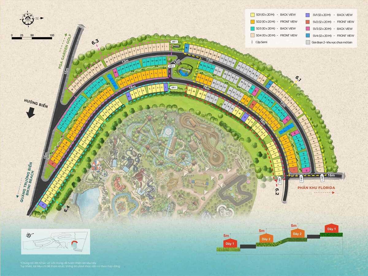 Mặt bằng phân khu Wakiki Novaworld Phan Thiết