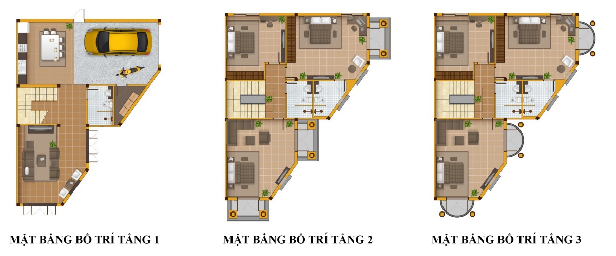 Thiết kế nhà phố căn góc