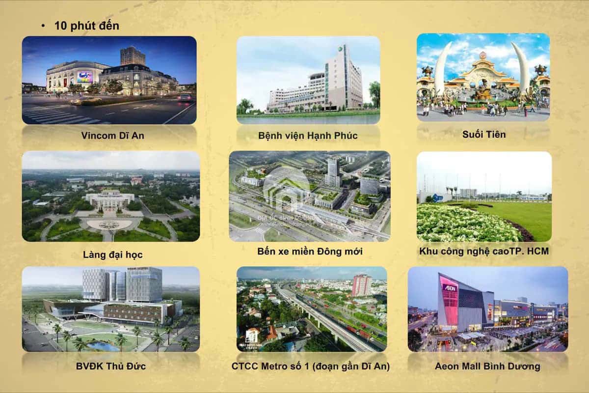 Nhiều tiện ích ngoại khu chất lượng quanh dự án Royal Town Dĩ An