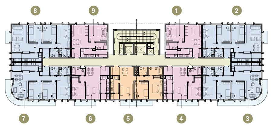 Mặt bằng tầng chung cư Saigin Pavillon điển hình