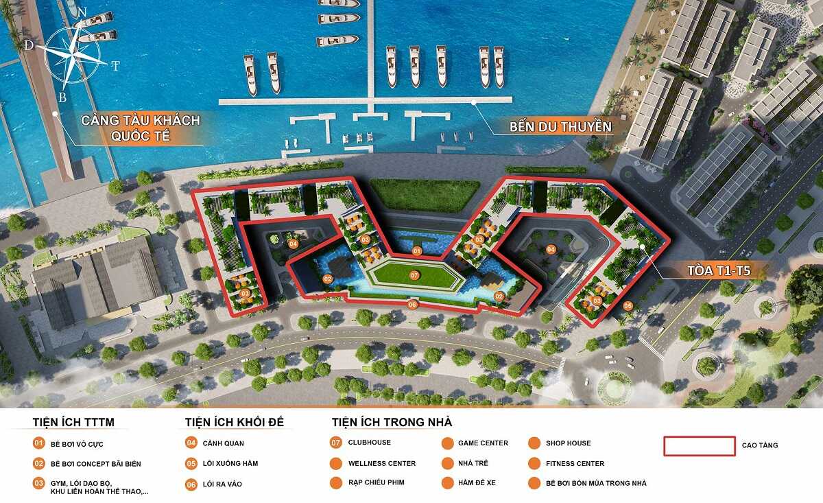 Mặt bằng tổng thể dự án Sun Marina Town