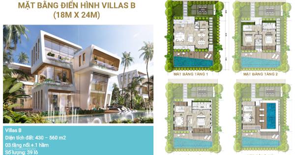 Thiết kế căn biệt thự Villas điển hình tại Sunshine Metaland Đà Nẵng
