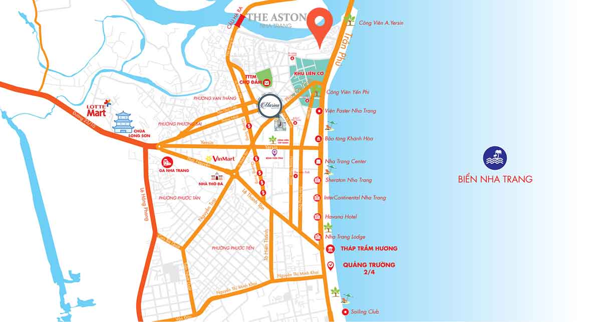 Vị trí vàng của dự án The Aston Nha Trang