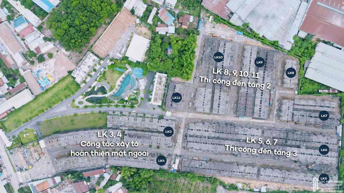Tiến độ dự án nhìn từ trên cao