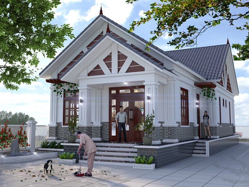 Lưu ý khi chọn xây dựng căn nhà cấp 4 mái thái 3 phòng ngủ 120m2