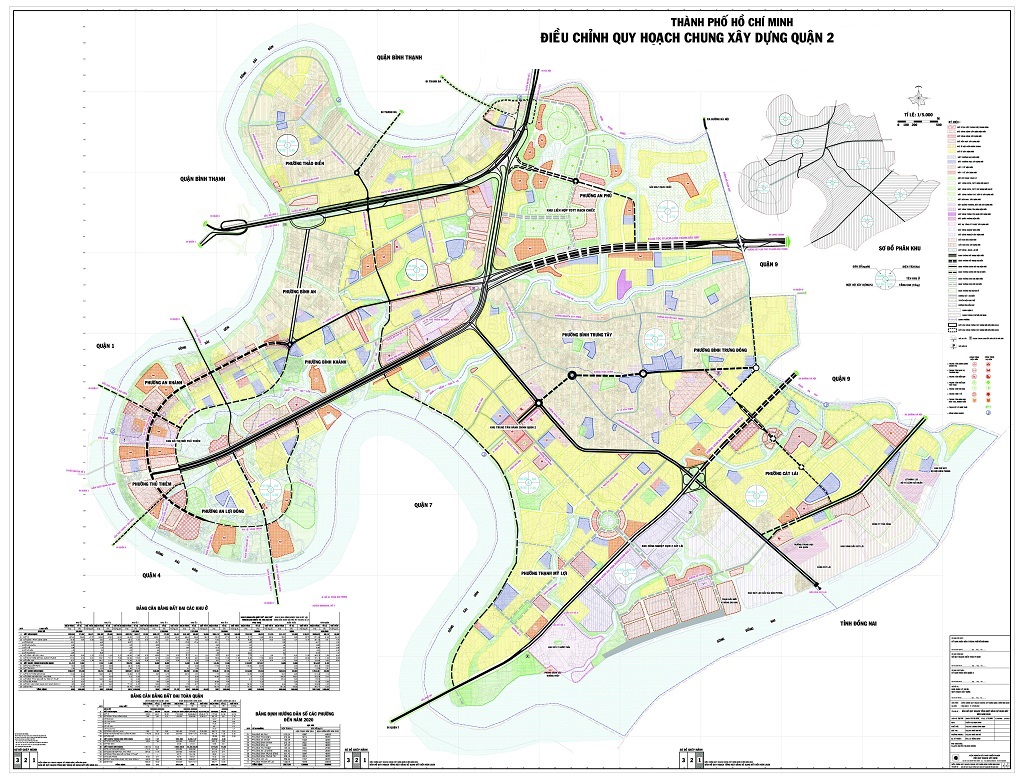 Bản đồ quy hoạch xây dựng quận 2