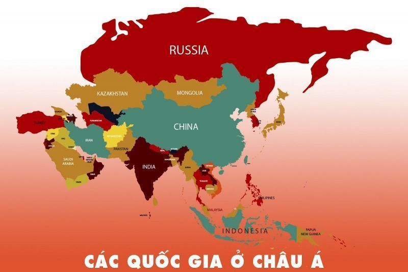 Bản đồ Châu Á mới nhất như thế nào
