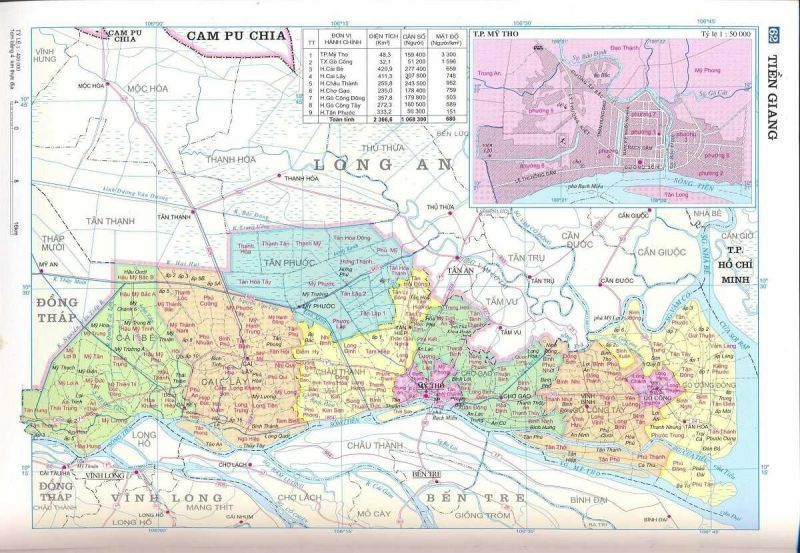 Bản đồ Tiền Giang & thông tin quy hoạch mới nhất 2024